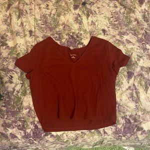 Burgundy Crop Top